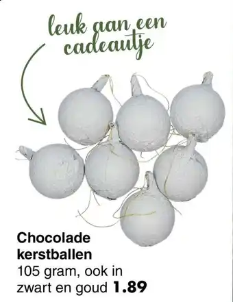 Chocolade kerstballen 105 gram