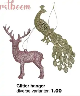 Wibra Glitter hanger aanbieding