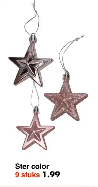 Wibra Ster color 9 stuks aanbieding