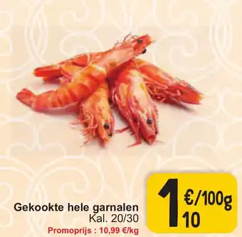 Cora Gekookte hele garnalen 100g aanbieding