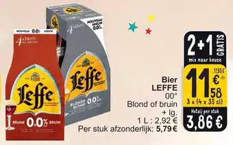 Cora LEFFE Bier 00° Blond of bruin 3 x (4 x 33cl) aanbieding