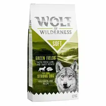 Zooplus 12kg "Soft Green Fields" Lam Wolf of Wilderness Hondenvoer aanbieding