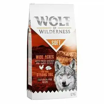 Zooplus 2x12kg "Soft Wide Acres" Kip Wolf of Wilderness Hondenvoer aanbieding