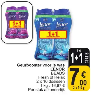 Cora LENOR BEADS Geurbooster voor je was 2 x 210g aanbieding