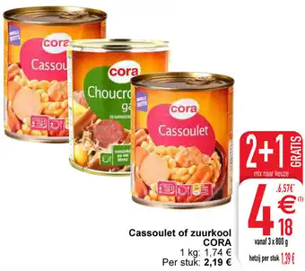 Cassoulet of zuurkool cora