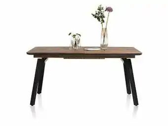Deba Meubelen Uitschuiftafel HALMSTAD - Choco brown Bruin aanbieding