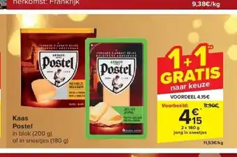 Carrefour Kaas postel aanbieding