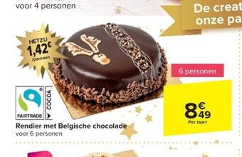 Carrefour Rendier met belgische chocolade aanbieding