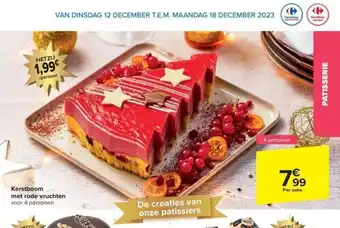 Carrefour Kerstboom met rode vruchten aanbieding