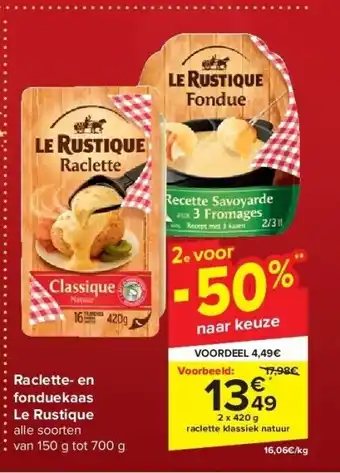Raclette- en fonduekaas le rustique