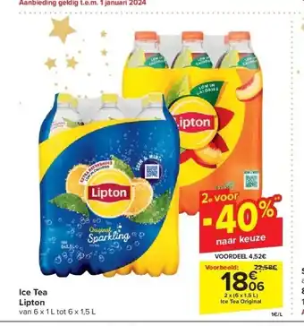 Carrefour Ice tea lipton aanbieding