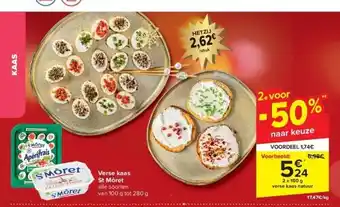 Carrefour Verse kaas st môret aanbieding