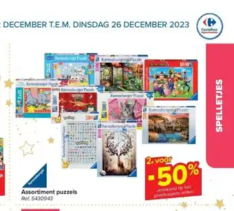 Carrefour Assortiment puzzels aanbieding