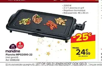 Carrefour Plancha mpg2000-22 aanbieding