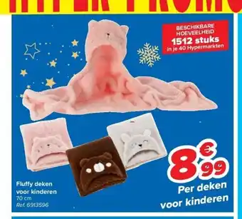 Carrefour Flu y deken voor kinderen 70 cm aanbieding