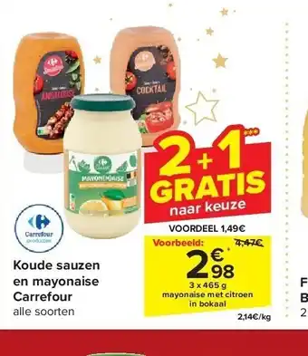 Carrefour Koude sauzen en mayonaise carrefour aanbieding