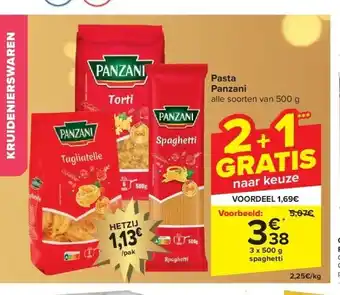 Carrefour Pasta panzani aanbieding