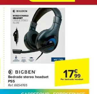Carrefour Bedrade stereo headset ps5 aanbieding