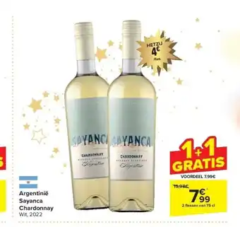 Carrefour Argentinië sayanca chardonnay aanbieding