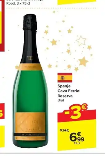 Carrefour Spanje cava ferriol reserva aanbieding