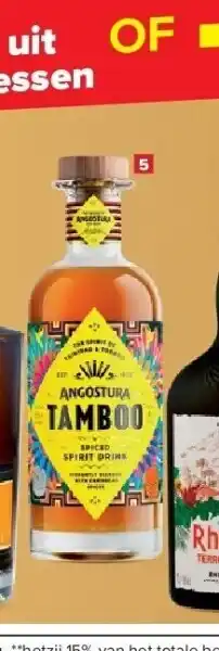 Carrefour Rum spiced angostura tamboo aanbieding