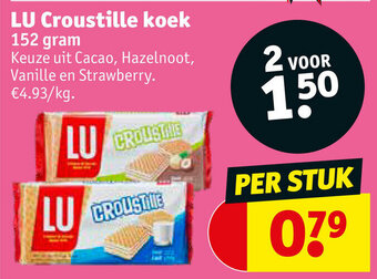 Kruidvat LU Croustille koek 152 gram aanbieding