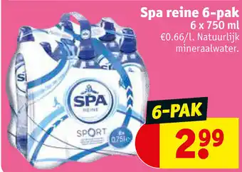 Kruidvat Spa reine 6-pak 6 x 750ml aanbieding