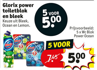 Glorix power toiletblok en bleek