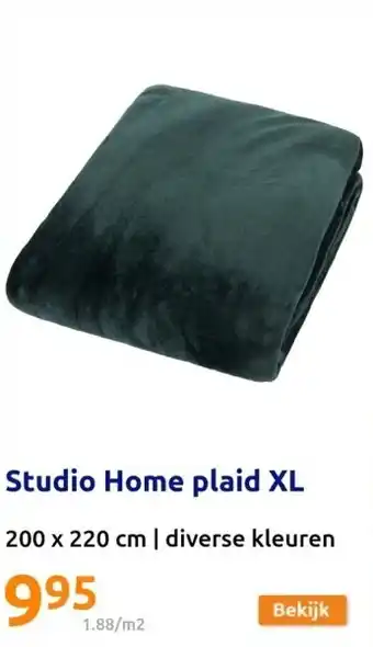 Action Studio home plaid xl aanbieding