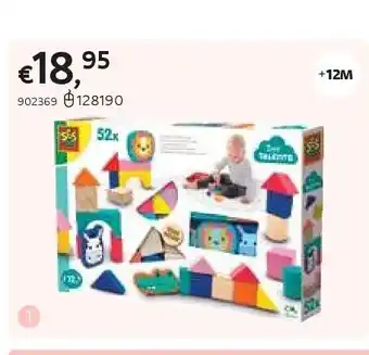 Dreamland Ses tiny talents houten bouwblokken aanbieding