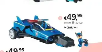 Dreamland Paw patrol de machtige film - chase deluxe cruiser aanbieding