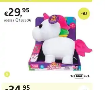 Lichtgevende knuffel adopt me! neon unicorn 30 cm