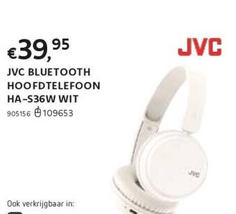 Dreamland Jvc bluetooth hoofdtelefoon ha-s36w wit aanbieding
