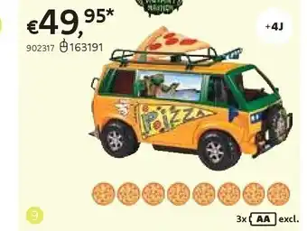 Dreamland Speelset teenage mutant ninja turtles mutant mayhem pizza fire van aanbieding
