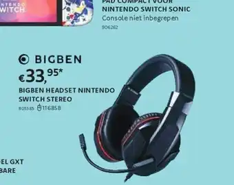 Dreamland Bigben headset nintendo switch stereo aanbieding