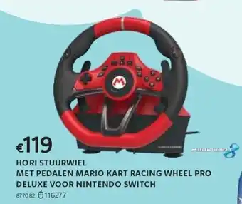 Dreamland Hori stuurwiel met pedalen mario kart racing wheel pro deluxe voor nintendo switch aanbieding