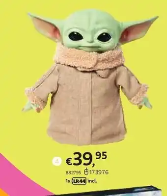 Dreamland Knuffel met geluid star wars grogu 3.0 29 cm aanbieding