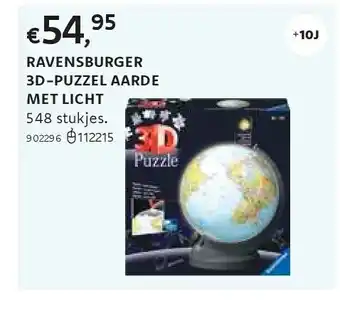 Dreamland Ravensburger 3d-puzzel aarde met licht aanbieding
