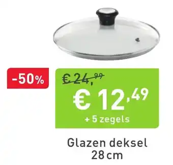 Cora Glazen deksel 28 cm aanbieding