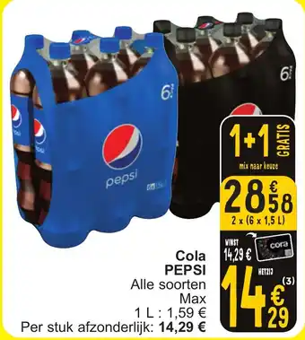 Cora Cola PEPSI aanbieding