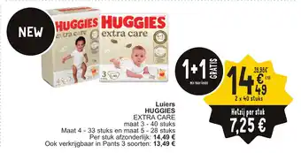 Cora Luiers HUGGIES EXTRA CARE aanbieding
