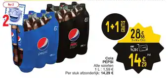 Cora Cola PEPSI aanbieding