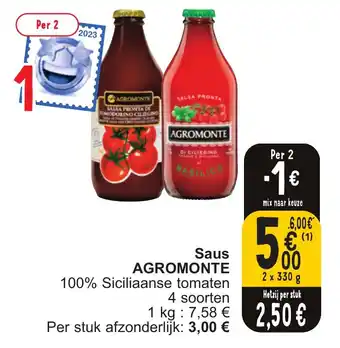 Cora Saus AGROMONTE aanbieding
