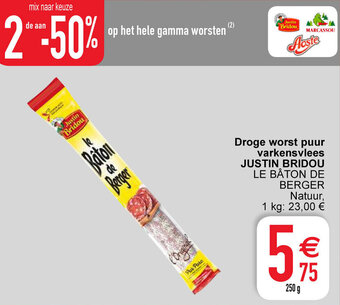 Droge worst puur varkensvlees
