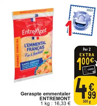 Cora ENTREMONT Geraspte emmentaler 300g aanbieding