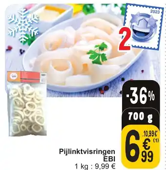 Cora EBI Pijlinktvisringen 700g aanbieding