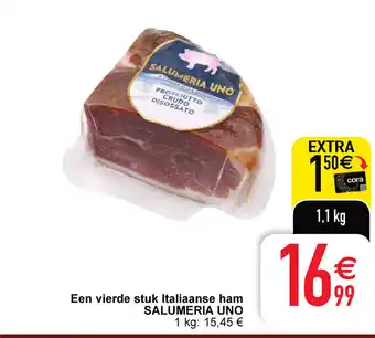 Cora Een vierde stuk italiaanse ham aanbieding