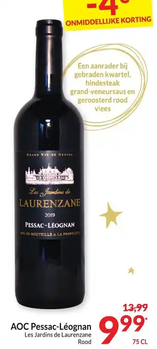 Intermarché AOC Pessac-Léognan Les Jardins de Laurenzane Rood 75 CL aanbieding