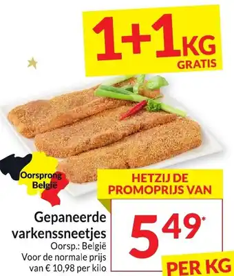 Intermarché Gepaneerde varkenssneetjes aanbieding