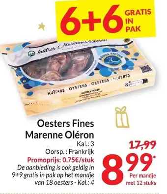 Intermarché Oesters Fines Marenne Oléron aanbieding